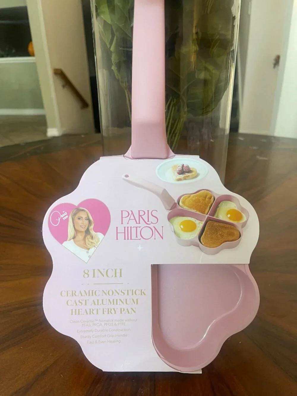 Paris Hilton Light Pink Heart Fry Pan 8” Aesthetic Kitchen